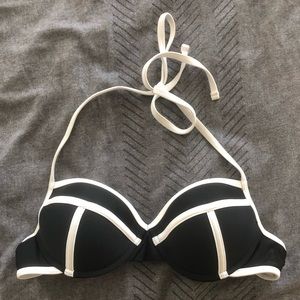 Xhilaration Black and White Bikini Top